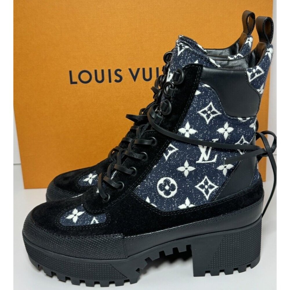 Louis Vuitton Laureate Platform Desert Boot #1A9RPJ Size US 7.5/EU 38 + Receipt - Picture 4 of 8